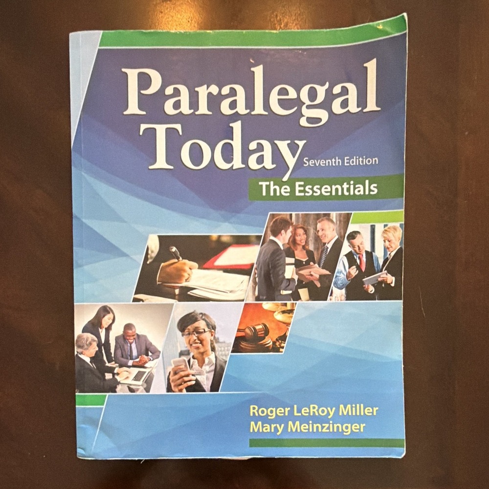 Cengage Paralegal Today: The Essentials 7th Ed Miller Meinzinger 2017 PB
